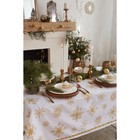 Скатерть новогодняя «Этель. Золотые снежинки», 149×300 ±3 см, 100% хлопок, 190 г/м² - Фото 7