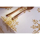 Скатерть новогодняя «Этель. Золотые снежинки», 149×300 ±3 см, 100% хлопок, 190 г/м² - Фото 9