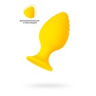 Анальная втулка TODO BY TOYFA RIFFLE, силикон, 6 см, цвет жёлтый - Фото 4
