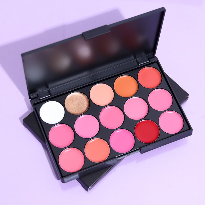 Палетка блесков для губ из 15 оттенков - Фото 1