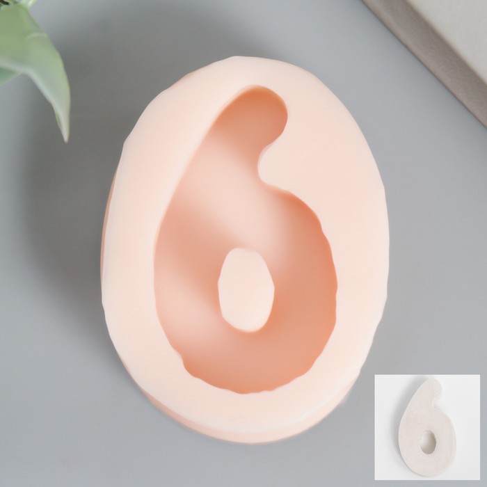 Молд силикон "Цифра 6" 4.2х2,5 см - Фото 1