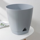 Горшок для цветов с прикорневым поливом Amsterdam, 8 л, d=25 см, h=24.4 см, серый - Фото 1