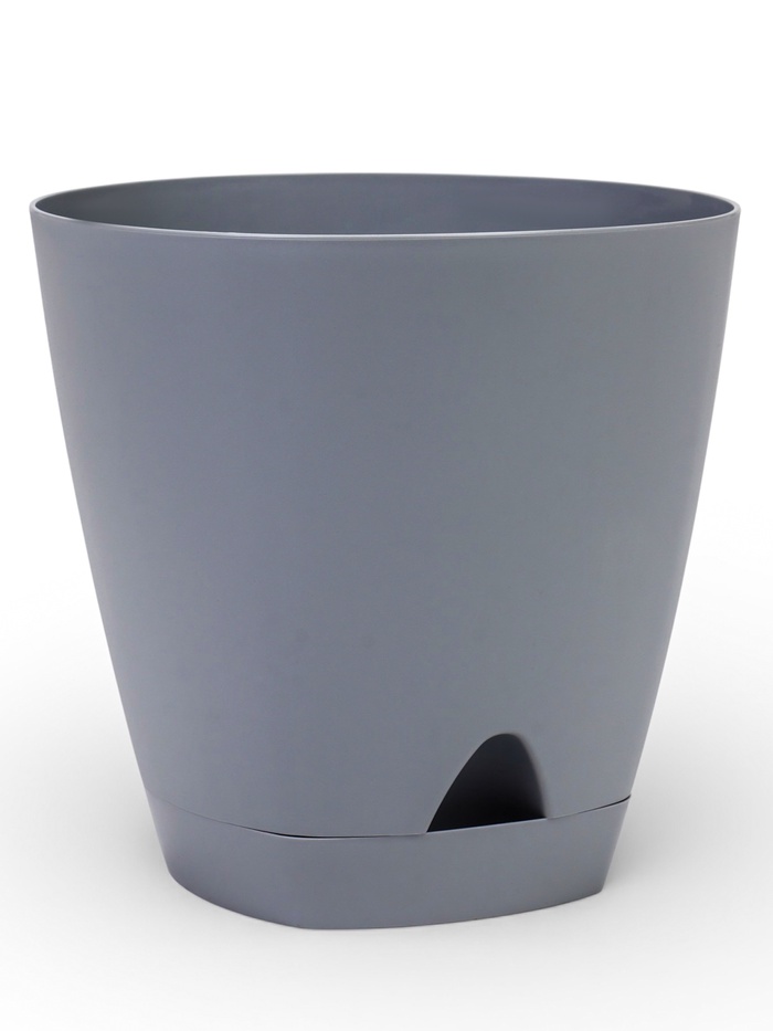 Горшок для цветов с прикорневым поливом Amsterdam, 8 л, d=25 см, h=24.4 см, серый - Фото 1