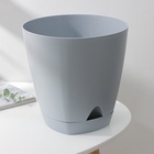 Горшок для цветов с прикорневым поливом Amsterdam, 8 л, d=25 см, h=24.4 см, серый - Фото 10