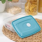 Контейнер для продуктов Micro Top Box, 1,3 л, 20×15×6,5 см, прямоугольный, цвет голубой 9164405