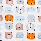 Постельное бельё Этель 1,5 сп «Зверята» 143х215 см, 155х214 см, 50х70 см -1 шт, 100% хлопок, сатин - фото 24623732