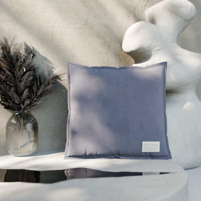 Подушка Этель, 45×45+1 см, синяя, 100% хлопок