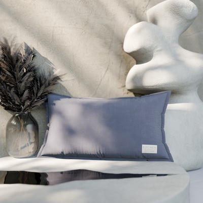 Подушка Этель, 30х50+1 см, синий, 100% хлопок