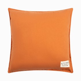 Подушка Этель, 45х45+1 см, оранжевый, 100% хлопок