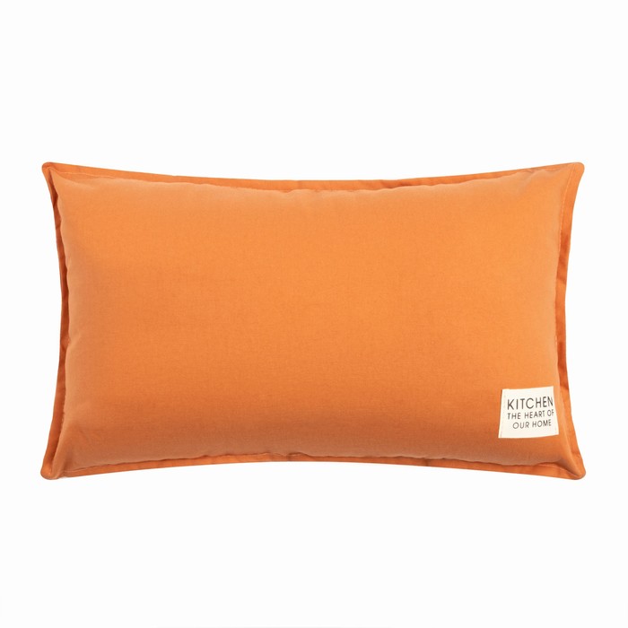 Подушка Этель, 30х50+1 см, оранжевый, 100% хлопок