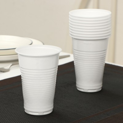 Стаканы одноразовые Не ЗАБЫЛИ! «Для отдыха», набор 10 шт., 200 мл, пластик, d=7 см, белые