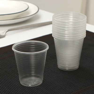 Набор пластиковых одноразовых стаканов Не ЗАБЫЛИ! «По-пятьдесят», 100 мл, цвет прозрачный, в наборе 10 шт