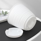 Горшок для цветов с поддоном Saffron, 1.5 л, d=14.6 см, h=13.5 см, пластиковый, белый - Фото 3