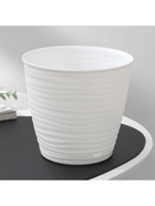 Горшок для цветов с поддоном Saffron, 1.5 л, d=14.6 см, h=13.5 см, пластиковый, белый - Фото 5