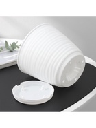 Горшок для цветов с поддоном Saffron, 1.5 л, d=14.6 см, h=13.5 см, пластиковый, белый  (артикул 9165881)  большой выбор товаров оптом и в розницу по низким ценам с доставкой