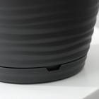 Горшок для цветов с поддоном Saffron, 1.5 л, d=14.6 см, h=13.5 см, пластиковый, серый - Фото 3