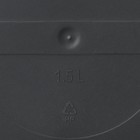 Горшок для цветов с поддоном Saffron, 1.5 л, d=14.6 см, h=13.5 см, пластиковый, серый - Фото 5