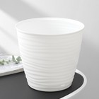 Горшок для цветов с поддоном Saffron, 5.4 л, d=22.4 см, h=20.5 см, пластиковый, белый - Фото 1