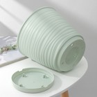 Горшок для цветов с поддоном Saffron, 5,4 л, d=22,4 см, h=20,5 см, цвет светло-зелёный 9165895 - фото 319845151