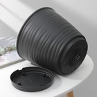 Горшок для цветов с поддоном Saffron, 5.4 л, d=22.4 см, h=20.5 см, пластиковый, серый - Фото 2