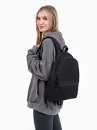 Рюкзак школьный на молнии, с карманом, размер 27×11×37 см, чёрный - Фото 4