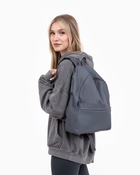 Рюкзак школьный на молнии, с карманом, размер 27×11×37 см, серый - Фото 4