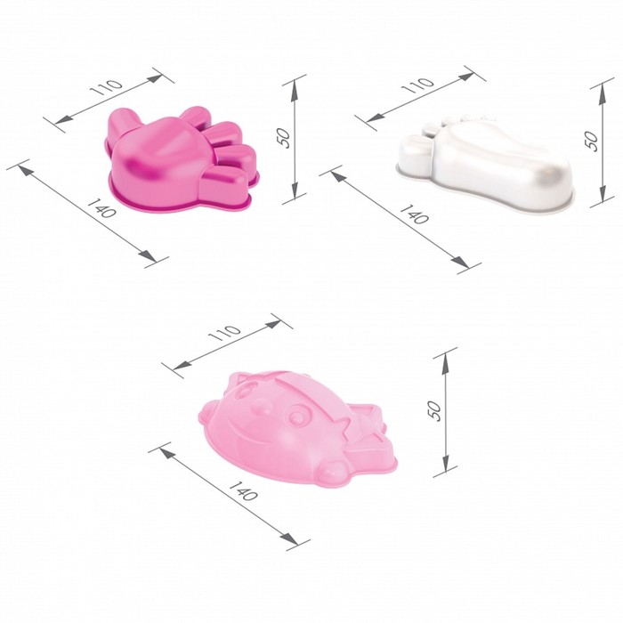 Набор формочек «Девочка + ручка, ножка» 55604