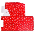 Коробка подарочная новогодняя «Снежинки», 21×21×11 см, красная 7337179