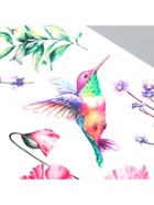 Переводные тату на тело цветные «Калибри в цветах», 10×15 см - фото 43727739