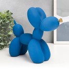 Сувенир полистоун "Воздушный шарик - собачка с золотым носиком" синий 7,5х20,5х17,5 см - Фото 2