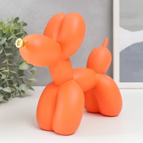 Сувенир полистоун "Воздушный шарик - собачка с золотым носиком" оранжевый 7,5х20,5х17,5 см