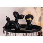 Сувенир полистоун "Воздушный шарик - собачка с золотым носиком" чёрный 7,5х20,5х17,5 см - Фото 5