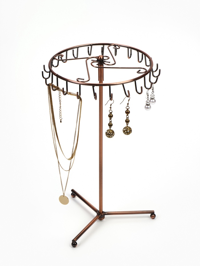 Подставка для украшений «QF. Вешалка», 23 крючка, 21×34 см, цвет медный - Фото 1
