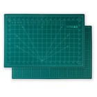 Мат для резки, трёхслойный, 45 × 30 см, А3, цвет зелёный - фото 282475595