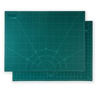 Мат для резки, трёхслойный, 60 × 45 см, А2, цвет зелёный - фото 1282000