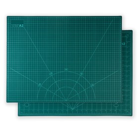 Мат для резки, трёхслойный, 60 × 45 см, А2, цвет зелёный