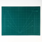 Мат для резки, трёхслойный, 60 × 45 см, А2, цвет зелёный - Фото 2
