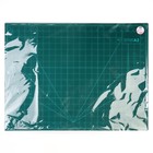 Мат для резки, трёхслойный, 60 × 45 см, А2, цвет зелёный - фото 7316237