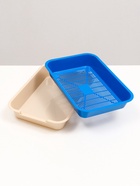 Туалет средний с сеткой 36×26×6.5 см, тёмно-синий/бежевый - Фото 5