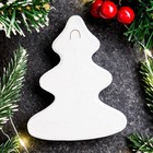 Игрушка с подвесом "Елка пряничная" перламутр с золотом, 12х8см 9127404