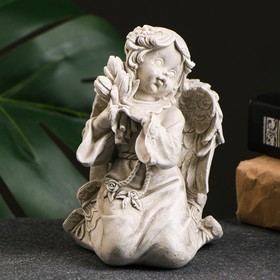 Фигура "Ангелина с розами на коленях" состаренный, 14х10х8см