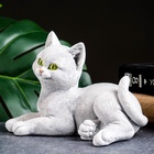 Фигура "Кошечка лежит" белая, 18х13х13см - фото 809520592
