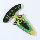 Сувенир деревянный нож тычковый «Зеленый яд», 10 х 14 см. - фото 3878167