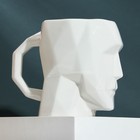 Кружка керамическая «Голова», белая, 500 мл, цвет белый - фото 21694565
