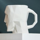 Кружка керамическая «Голова», белая, 500 мл, цвет белый - фото 21694566