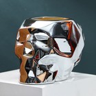 Кружка керамическая «Череп» серебро, 500 мл, цвет серебристый - Фото 2