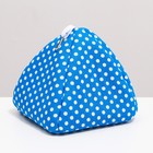 Домик "Вигвам" для грызунов 17*17*17 см, бязь, флис, поролон, синий - фото 21694803