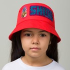 Панама для девочек, размер 48-50, цвет красный - фото 295781859