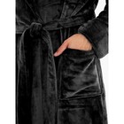 Халат мужской, размер 46, цвет черный - Фото 4