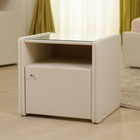 Широкая тумба «Алеро» с дверцей, премиум велюр, цвет лепестки ландыша - Фото 1